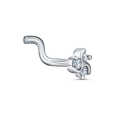 Серебряный пирсинг с фианитами 690₽
