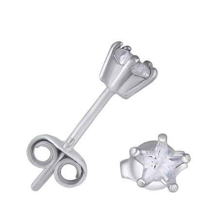 Серьги-пусеты из серебра с фианитами 790₽