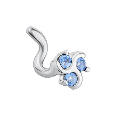 Серебряный пирсинг с фианитами 500₽