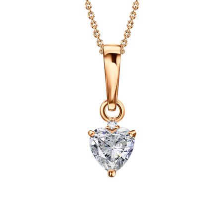 Золотая подвеска с кристаллом и бриллиантом 6490₽