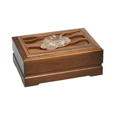 Деревянная шкатулка для ювелирных украшений Кувшинки 17х12 см 1790₽