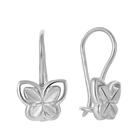 Серьги детские Бабочка из серебра 990₽