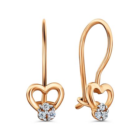 Золотые детские серьги с фианитами 12790₽