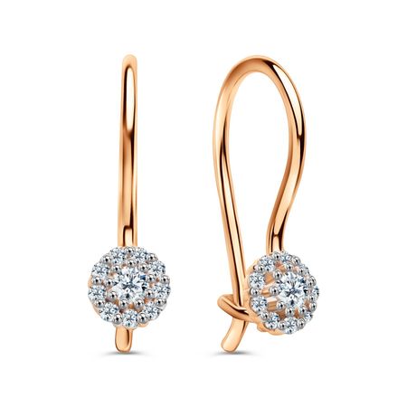 Золотые детские серьги с фианитами 12490₽