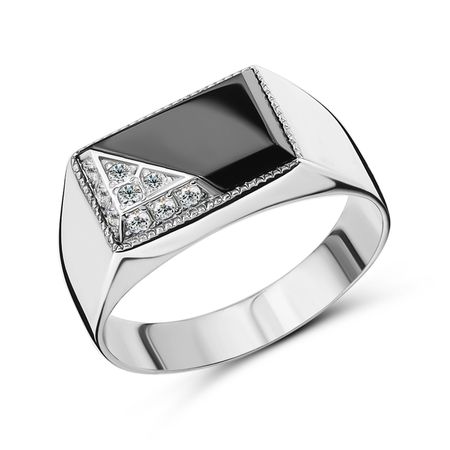 Серебряная печатка с фианитами 4790₽