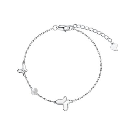 Серебряный браслет с жемчугом и перламутром с родированием 2190₽