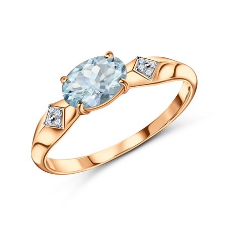 Золотое кольцо с топазом и бриллиантами 25990₽