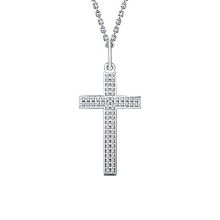 Золотая подвеска Крест с фианитами 21550₽