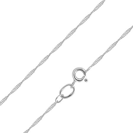 Серебряная полновесная цепочка Сингапур с алмазной гранью 1690₽