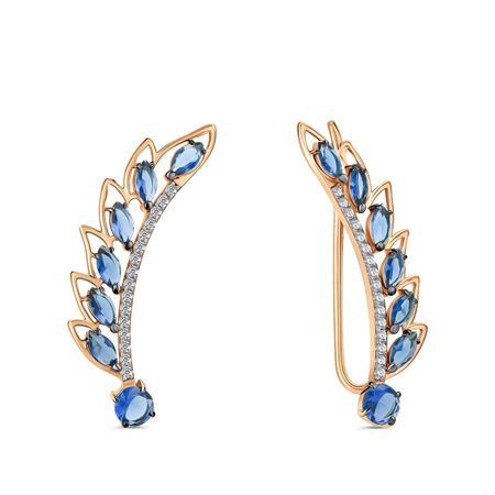 Золотые серьги с фианитами 23990₽