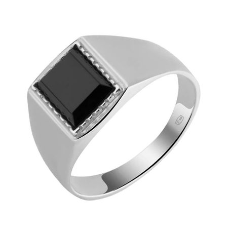 Серебряная печатка с ониксом 3990₽