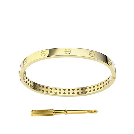 Золотой жёсткий браслет 216690₽