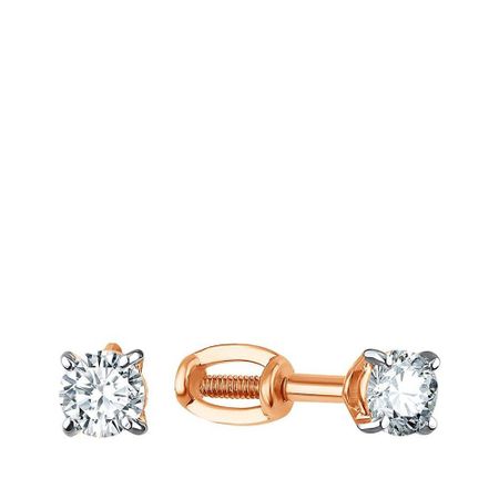 Золотые серьги с фианитами 11990₽