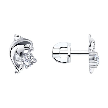 Серьги-пусеты SOKOLOV из серебра с фианитами 1290₽