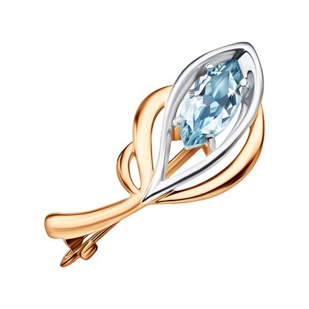 Золотая брошь с топазом 20990₽