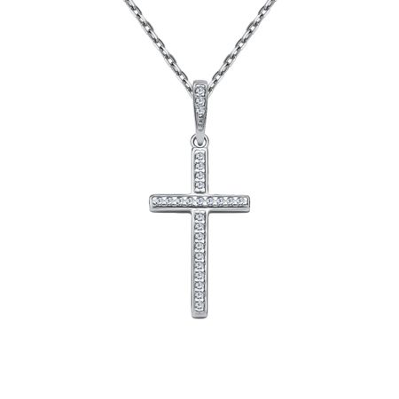 Серебряная подвеска Крест с фианитами 890₽