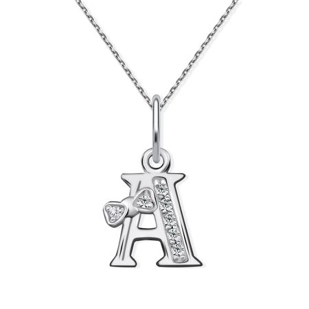 Серебряная подвеска Буква А с фианитами 690₽