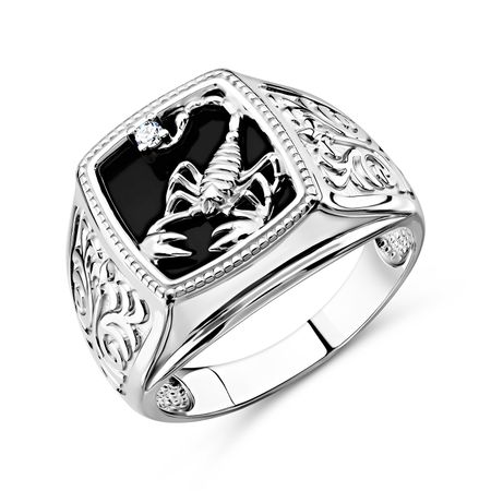 Серебряная печатка с фианитом 4990₽