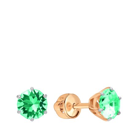 Золотые серьги с кристаллами SWAROVSKI 14490₽