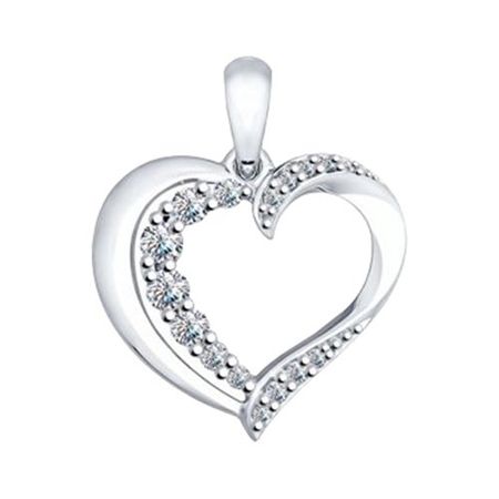 Подвеска SOKOLOV Сердце из серебра с фианитами 1400₽