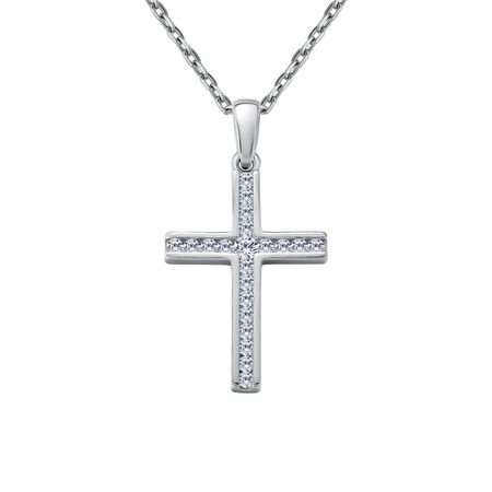 Серебряная подвеска Крест с фианитами 990₽