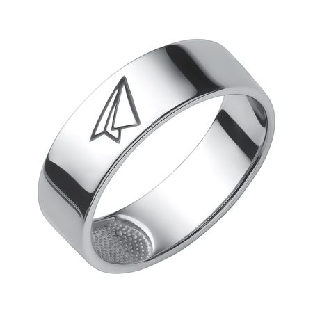 Серебряное кольцо с эмалью и родированием 1710₽