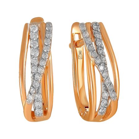 Золотые серьги с бриллиантами 92990₽