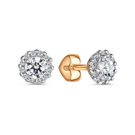 Золотые серьги с фианитами 19490₽