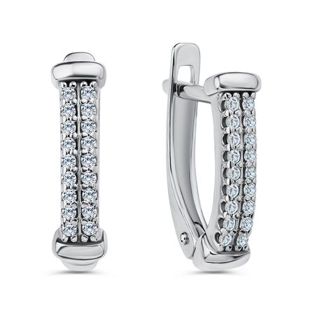 Серебряные серьги с фианитами 1890₽
