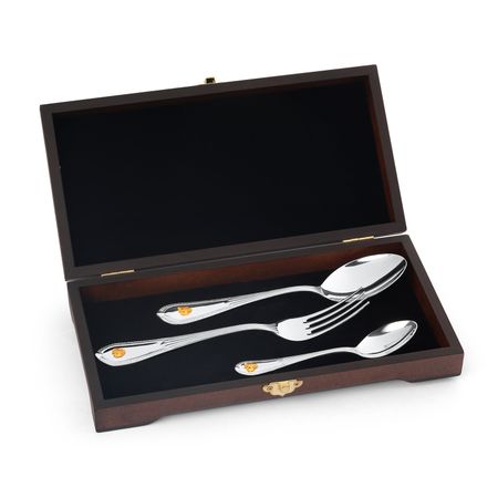 Серебряный десертный набор Герб 3 предмета 64880₽