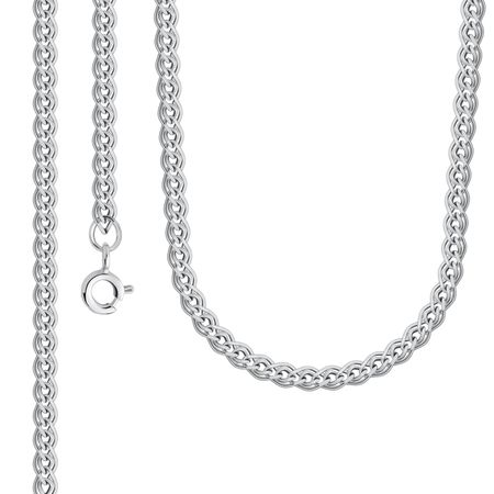 Серебряная цепочка Нонна с алмазной гранью и родированием 1290₽