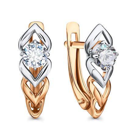 Золотые серьги с фианитами 23160₽