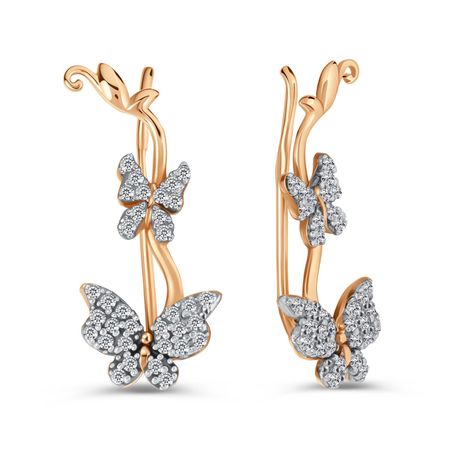 Золотые серьги с фианитами 22990₽