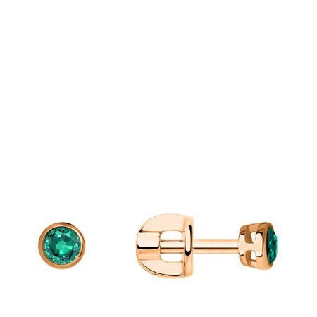 Золотые серьги с изумрудами 55990₽