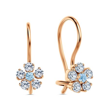 Золотые детские серьги с фианитами 17990₽