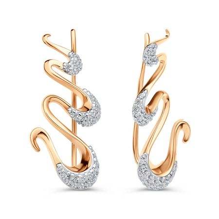 Золотые серьги с фианитами 30990₽