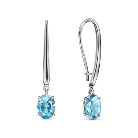 Золотые серьги с топазами и родированием 40990₽