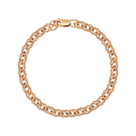 Золотой пустотелый браслет 39460₽