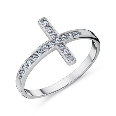 Серебряное кольцо с фианитами 1290₽