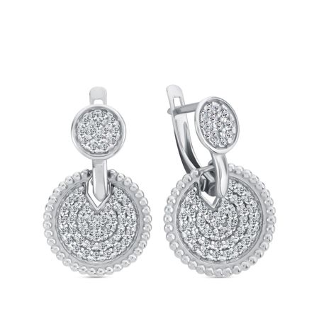 Серебряные серьги с фианитами 3990₽