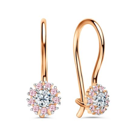 Золотые детские серьги с фианитами 13490₽