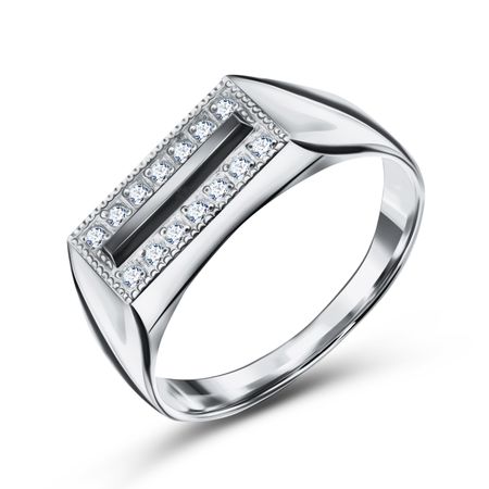 Серебряная печатка с фианитами 2990₽