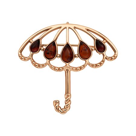 Серебряная брошь с янтарем 2490₽