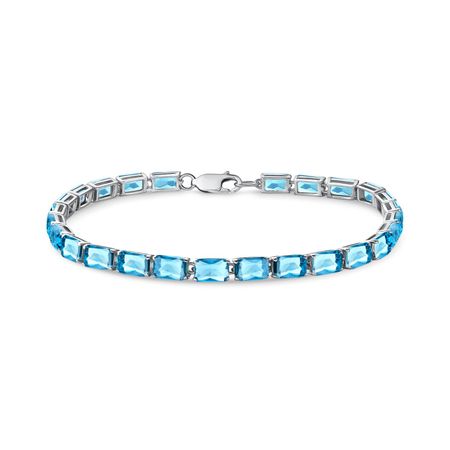 Серебряный браслет с кварцем и родированием 3190₽
