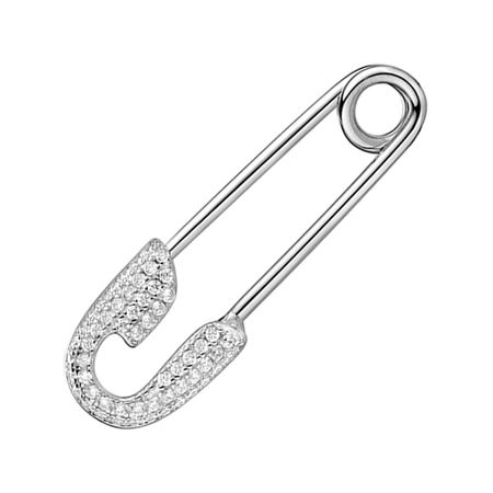 Серебряная брошь с фианитами и родированием 1320₽