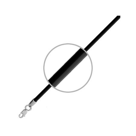 Кожаный браслет с серебряным замком с родированием 890₽