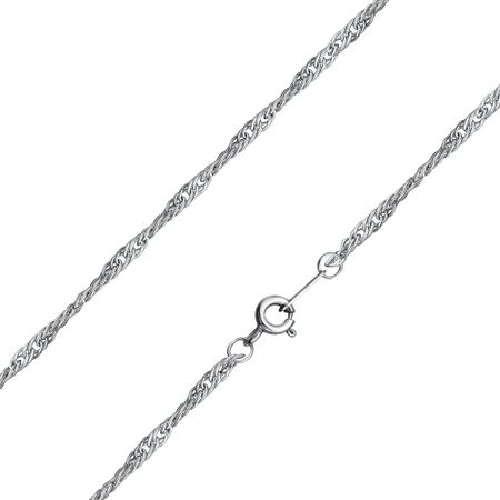 Серебряная цепочка Сингапур с алмазной гранью 890₽