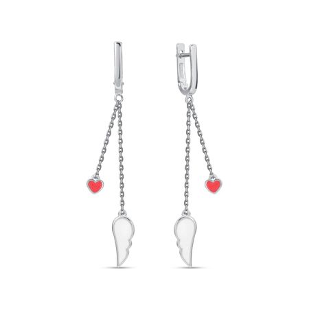 Серебряные серьги с эмалью 2490₽