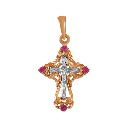 Золотой крест с рубинами 16490₽