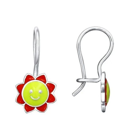 Серьги детские SOKOLOV Солнце из серебра с эмалью 790₽